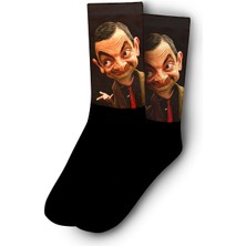Mr. Bean - 3D Animasyon Karikatür Rowan Atkinson Komedi Dizisi Çorap - Unisex
