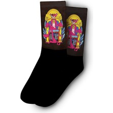 Kral Pembe Panter Çorap - Unisex