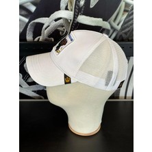 Unisex Beyaz Renk Hayvan Resimli Figürlü Resimli Cap Şapka