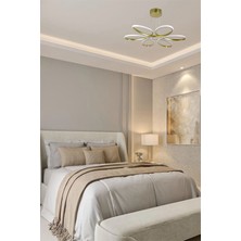 Ey Shop Modern Papatya Eskitme Gold Model 3 Renk (Beyaz & Sarı & Günışığı) Lüks LED Avize