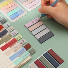 Hongliang Shop C F Stili Mengta Morandi Macaron Yapışkan Notlar Memo Pad Günlük Kırtasiye Pulları Scrapbook Dekoratif Retro Indeks N Defa Yapışkanlı (Yurt Dışından)