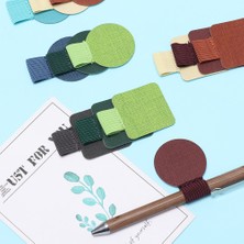 Hongliang Shop C Tip 2 Koyu Yeşil Stil Not Defteri Takvimlerinizi Tutucu Için Yapışkanlı Kalem Tutucu Pu Deri Kalem Klipsi Elastik Döngü Klemensler Kalem Tutucu (Yurt Dışından)