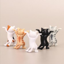 Hongliang Shop C 5 Adet Kedi ve Tabut Stili 5 Adet Japon Kedi Kalemlik Siyah Kedi Tabut Askı Taşıma Sevimli Süs Hayvan Heykeli El Yapımı Ev Dekorasyon Kedi Bebekleri (Yurt Dışından)