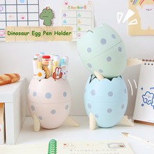 Hongliang Shop C Mavi Stil Kawaii Dinozor Yumurta Kalemlik Makyaj Saklama Kutusu Masaüstü Organizatör Standı Okul Ofis Kırtasiye (Yurt Dışından)
