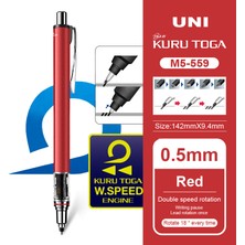 Hongliang Shop C M5-559 Kırmızı Stil 1 Adet Japon Unı Kuratoga Otomatik Kalem M Sınırlı Mmt Otomatik Döner Yazma Sürekli Kurşun (Yurt Dışından)