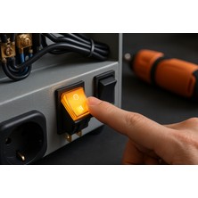 BRK 01 YSN 30*22MM Siyah Gövde 2no Işıklı Terminalli 0-1 Baskılı Sarı 25A Serisi Anahtar (30 Adet)