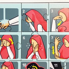 Moon Beavers - İslamı Öğreniyorum - Namaz Öğreten Yapboz - Ahşap Puzzle - Erkek Çocuk (16x20 cm.)
