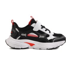 Pepino Siyah Cırtlı Fileli Hafif Erkek Çocuk Spor Ayakkabı 1866 F