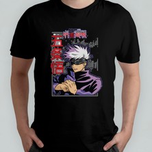 Pixxa Jujutsu Kaisen Satoru Gojo Unisex %100 Pamuklu Bisiklet Yaka T-Shirt Model 11