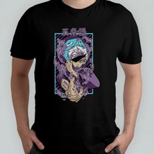 Pixxa Jujutsu Kaisen Satoru Gojo Unisex %100 Pamuklu Bisiklet Yaka T-Shirt Model 16