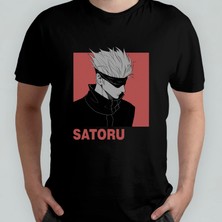 Pixxa Jujutsu Kaisen Satoru Gojo Unisex %100 Pamuklu Bisiklet Yaka T-Shirt Model 20