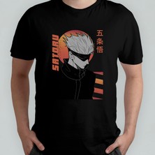 Pixxa Jujutsu Kaisen Satoru Gojo Unisex %100 Pamuklu Bisiklet Yaka T-Shirt Model 22