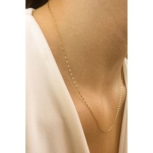 KRAFTIVA JEWELRY 14 Ayar Altın Ince Aynalı Zincir Kolye
