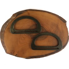 D Model Ahşap Köprülü Çanta Sapı 15 x 8 cm Haki
