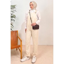 İlkimay.com Casel Önü Cepli Tulum 1419 - Bej