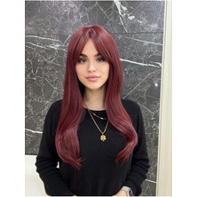 Fenomen Peruk Kızıl Perçemli Vip Peruk