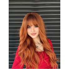 Fenomen Peruk Bakır Özel Tasarım Dalgalı Vip Peruk