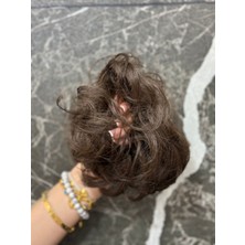 Fenomen Peruk Topuz Tokası Koyu Kumral