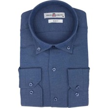 Emilio Cerutti Petrol Slim Fit Uzun Kollu Erkek Gömlek