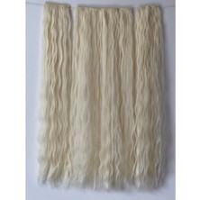 Luxury Kıvırcık 85 cm Yarımay2 Yan Çıtçıt Platin
