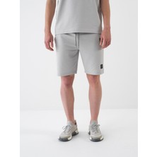 Erkek Gri Regular Fit Pamuklu Şort