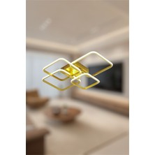 Ey Shop Modern Eskitme 4'lü Kare Model Tek Renk LED Avize
