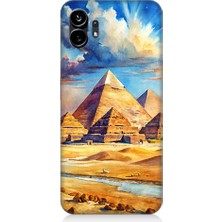 Teknomeg Nothing Phone 1 Uyumlu Piramid Manzarası  Desenli Silikon Kılıf