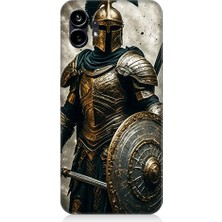 Teknomeg Nothing Phone 1 Uyumlu Zırhlı Savaşçı  Desenli Silikon Kılıf