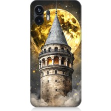 Teknomeg Nothing Phone 2 Uyumlu Galata Kulesi  Desenli Silikon Kılıf