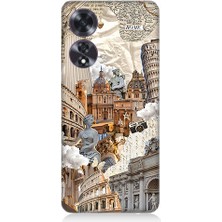 Teknomeg Oppo A60 Uyumlu Rüya Şehri  Desenli Silikon Kılıf