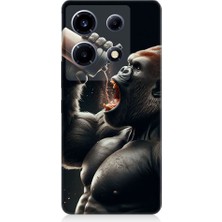 Teknomeg Infinix Note 30 Vıp Uyumlu Içecek Goril  Desenli Silikon Kılıf