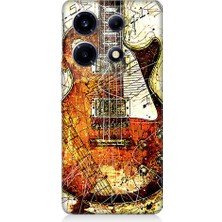 Teknomeg Infinix Note 30 Vıp Uyumlu Renkli Gitar  Desenli Silikon Kılıf