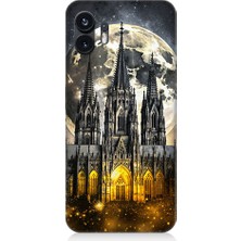 Teknomeg Nothing Phone 2 Uyumlu Ay ve Katedral  Desenli Silikon Kılıf