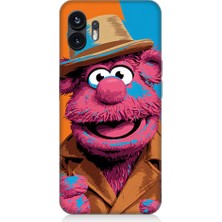 Teknomeg Nothing Phone 2 Uyumlu Pembe Kukla  Desenli Silikon Kılıf