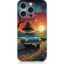 Teknomeg Apple iPhone 16 Pro Uyumlu Gece Manzarası  Desenli Silikon Kılıf