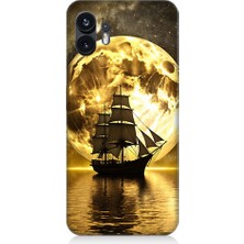 Teknomeg Nothing Phone 2 Uyumlu Ay ve Gemi  Desenli Silikon Kılıf