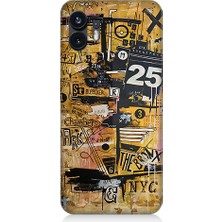 Teknomeg Nothing Phone 2 Uyumlu Karma Grafik  Desenli Silikon Kılıf