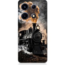 Teknomeg Infinix Note 30 Vıp Uyumlu Kara Tren  Desenli Silikon Kılıf
