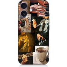 Teknomeg Apple iPhone 16 Uyumlu Sanat Kolleksiyonu  Desenli Silikon Kılıf