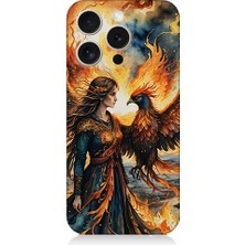 Teknomeg Apple iPhone 16 Pro Max Uyumlu Anka Kuşu  Desenli Silikon Kılıf