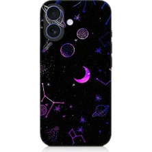 Teknomeg Apple iPhone 16 Uyumlu Uzay Deseni  Desenli Silikon Kılıf