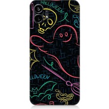 Teknomeg Nothing Phone 1 Uyumlu Halloween Grafiti  Desenli Silikon Kılıf
