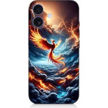 Teknomeg Apple iPhone 16 Uyumlu Ateşli Anka  Desenli Silikon Kılıf