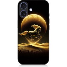 Teknomeg Apple iPhone 16 Plus Uyumlu Çöl Atı  Desenli Silikon Kılıf