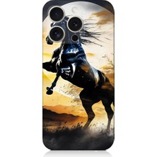 Teknomeg Apple iPhone 16 Pro Uyumlu Şaha Kalkmış At  Desenli Silikon Kılıf