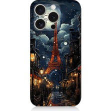 Teknomeg Apple iPhone 16 Pro Max Uyumlu Paris Sokakları  Desenli Silikon Kılıf