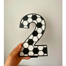 2 Yaş Doğum Günü Masa Dekoru-2 (Beşiktaş Temalı Siyah-Beyaz)