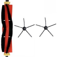 Asgard Grup Roborock S6 Maxv Uyumlu 1 Adet Ana Fırça 2 Adet Siyah Yan Fırça