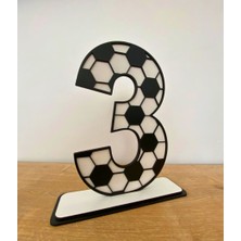 3 Yaş Doğum Günü Masa Dekoru-2 (Beşiktaş Temalı Siyah-Beyaz)