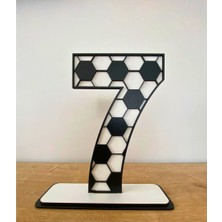 7 Yaş Doğum Günü Masa Dekoru-2 (Beşiktaş Temalı Siyah-Beyaz)